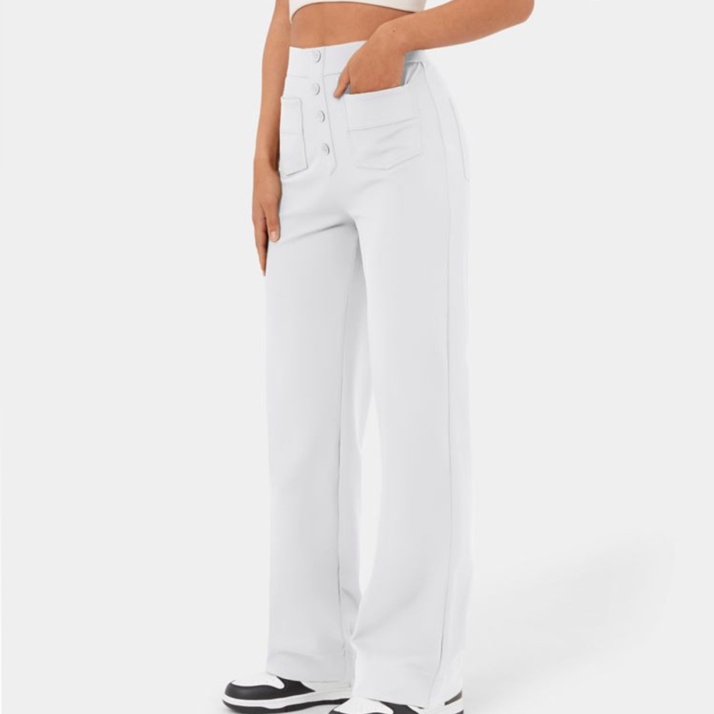 Nwt Halara High Waisted Button Mult Pockets Strai… - image 3